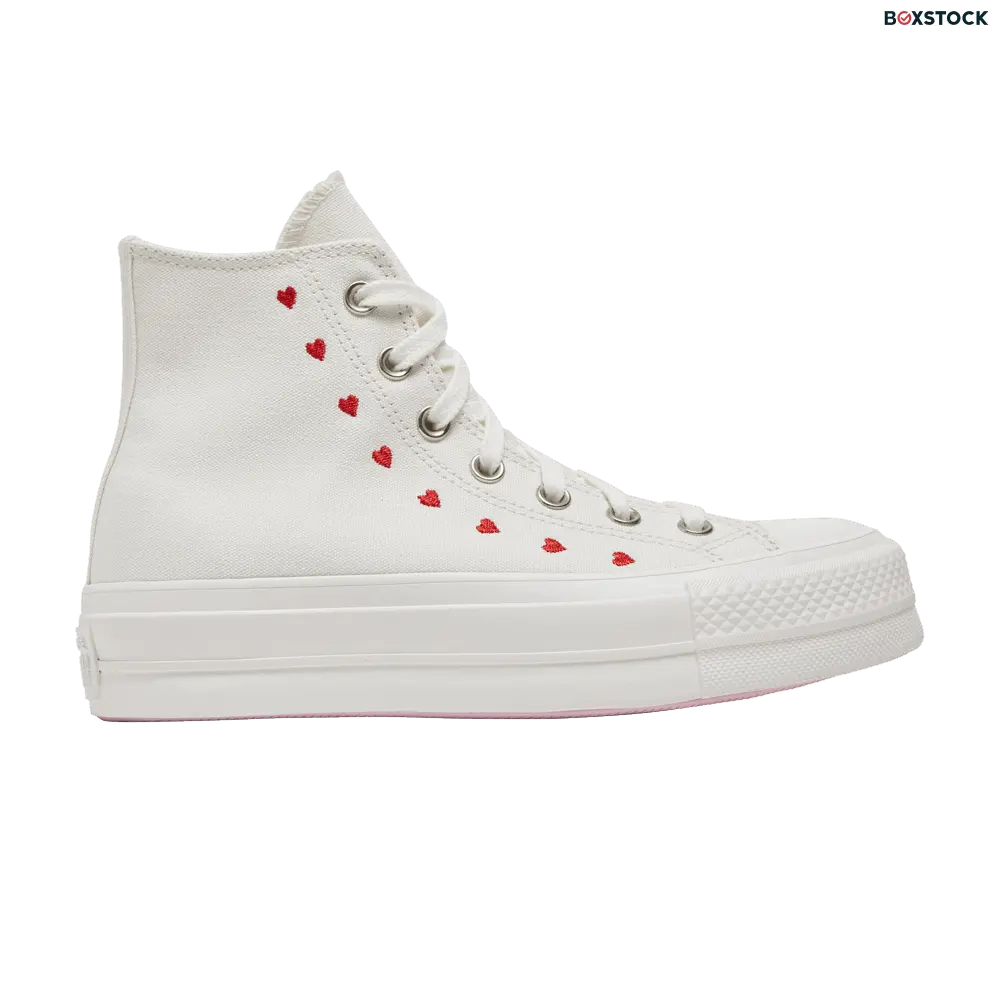 Converse Chuck Taylor All Star Lift Hi White Red (Women's)