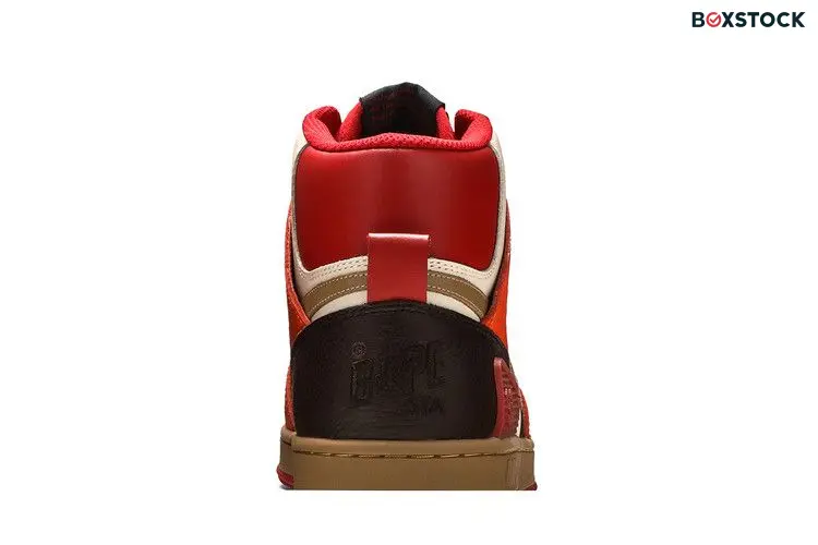 A Bathing Ape Bape Sta 93 Hi Red Orange Light Sand