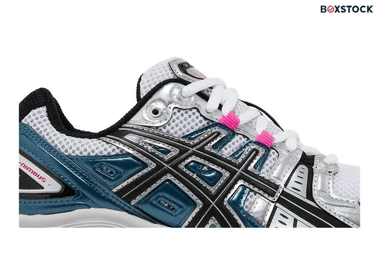 ASICS Gel-Nimbus 9 White Pink Glo Teal (Women's)