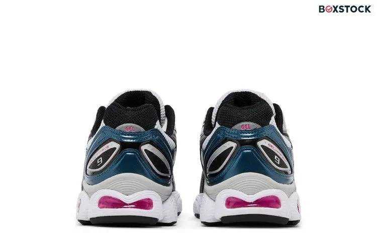 ASICS Gel-Nimbus 9 White Pink Glo Teal (Women's)