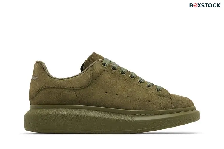 Alexander McQueen Oversized Military Green Suede