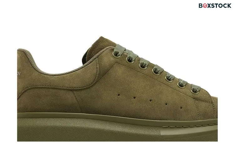 Alexander McQueen Oversized Military Green Suede