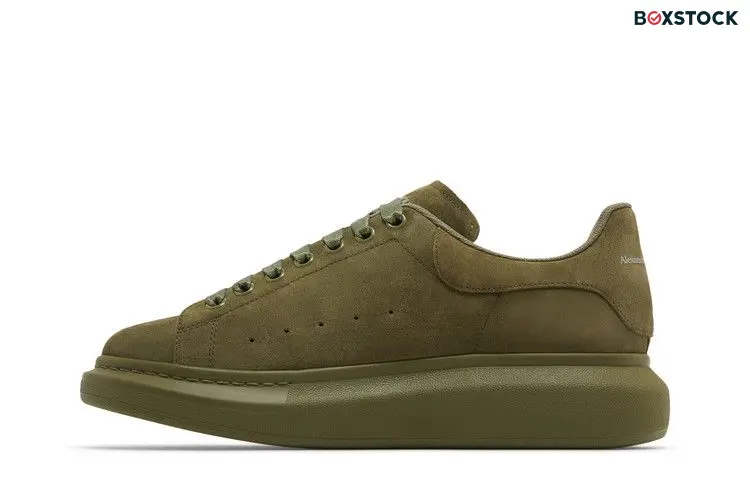 Alexander McQueen Oversized Military Green Suede