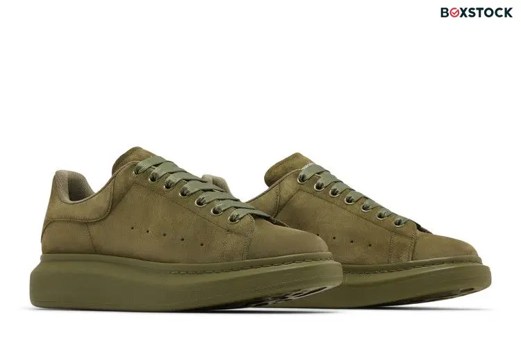Alexander McQueen Oversized Military Green Suede