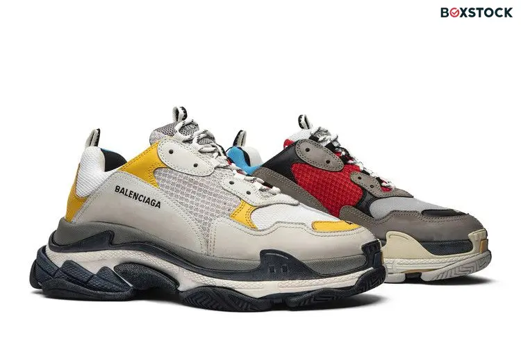 Balenciaga Triple S Split White Light Grey Yellow