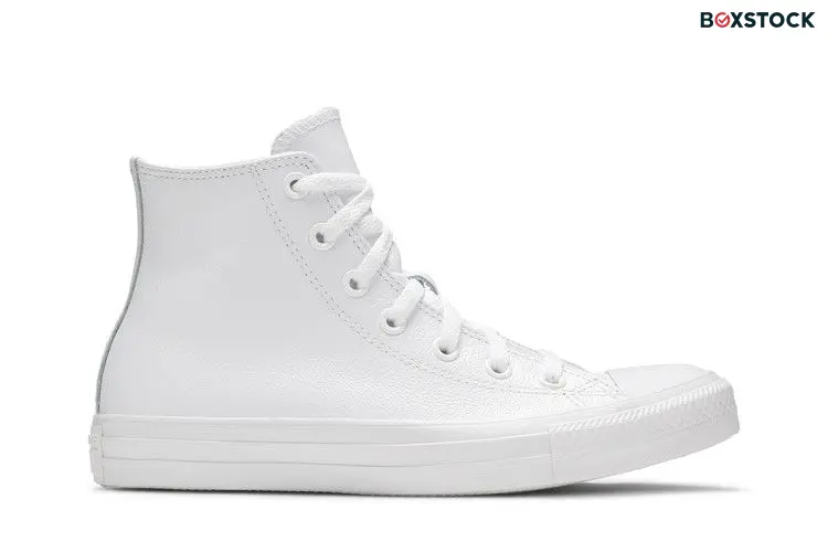 Converse Chuck Taylor All Star Leather Hi White Monochrome