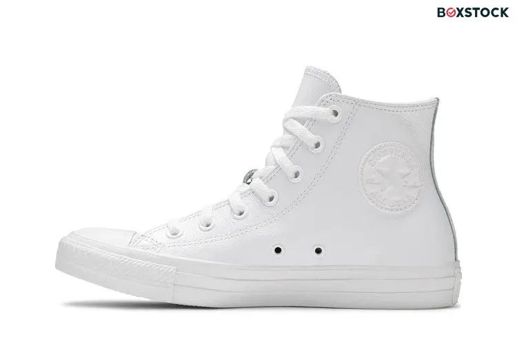 Converse Chuck Taylor All Star Leather Hi White Monochrome