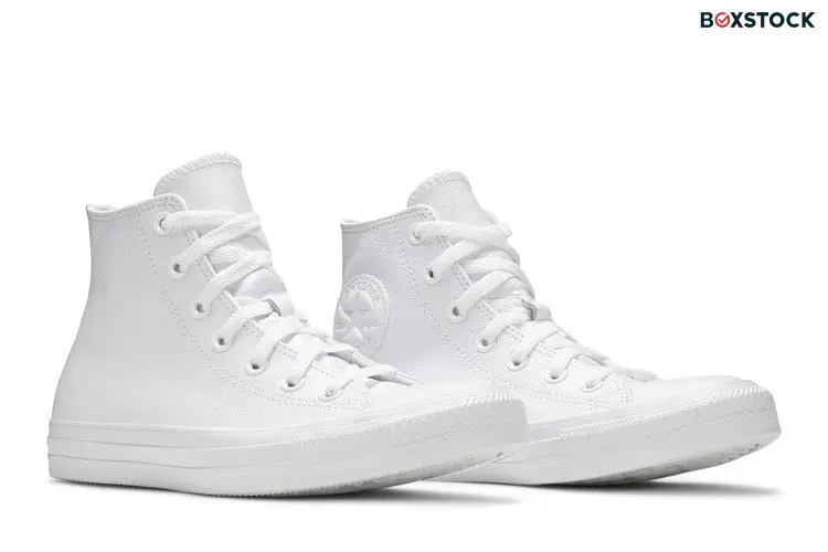 Converse Chuck Taylor All Star Leather Hi White Monochrome