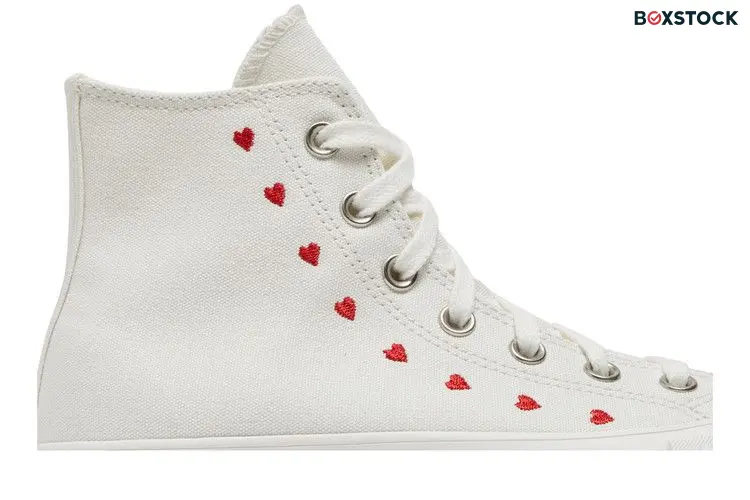 Converse Chuck Taylor All Star Lift Hi White Red (Women's)