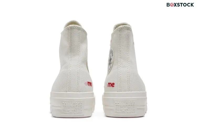 Converse Chuck Taylor All Star Lift Hi White Red (Women's)