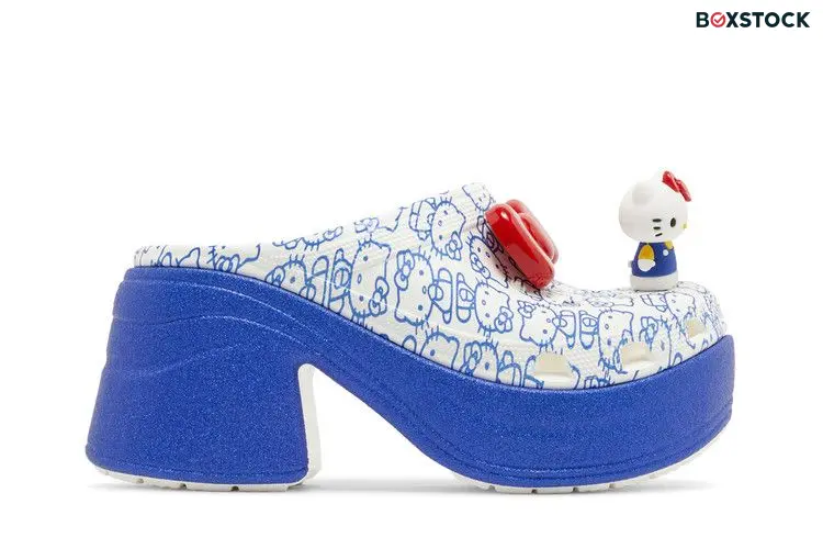 Crocs Siren Clog Hello Kitty 50th Anniversary Blue Glitter