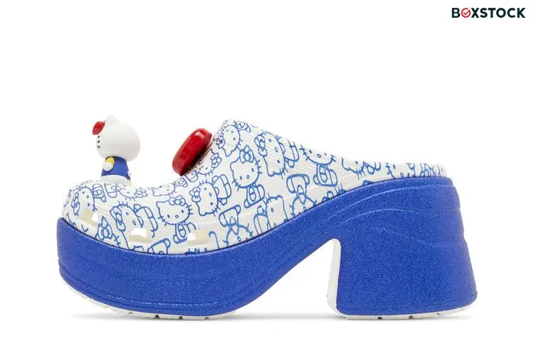 Crocs Siren Clog Hello Kitty 50th Anniversary Blue Glitter