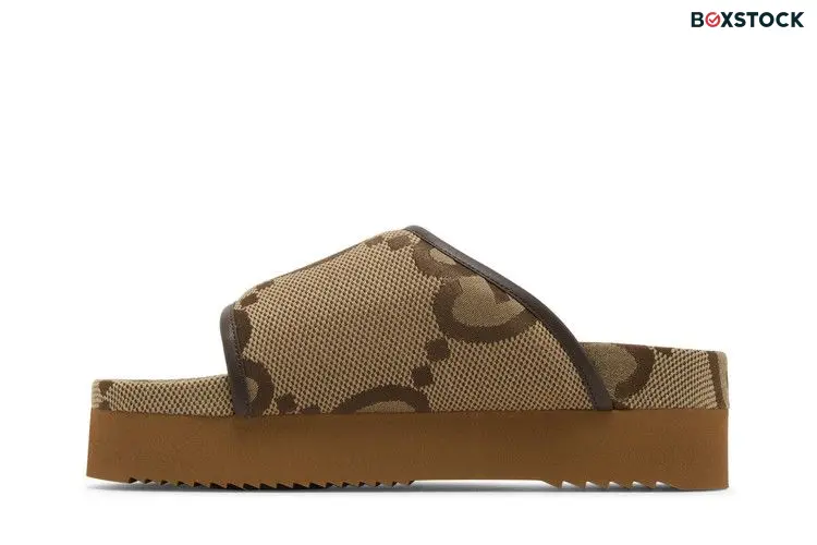 Gucci Jumbo GG Platform Slide Camel Ebony Monogram (Women's)