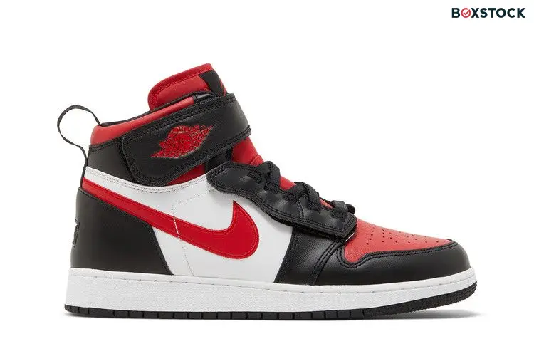 Jordan 1 High FlyEase Black White Fire Red (GS)