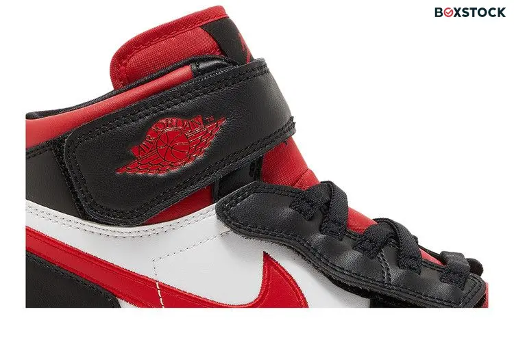 Jordan 1 High FlyEase Black White Fire Red (GS)