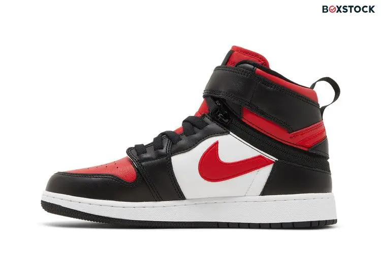 Jordan 1 High FlyEase Black White Fire Red (GS)