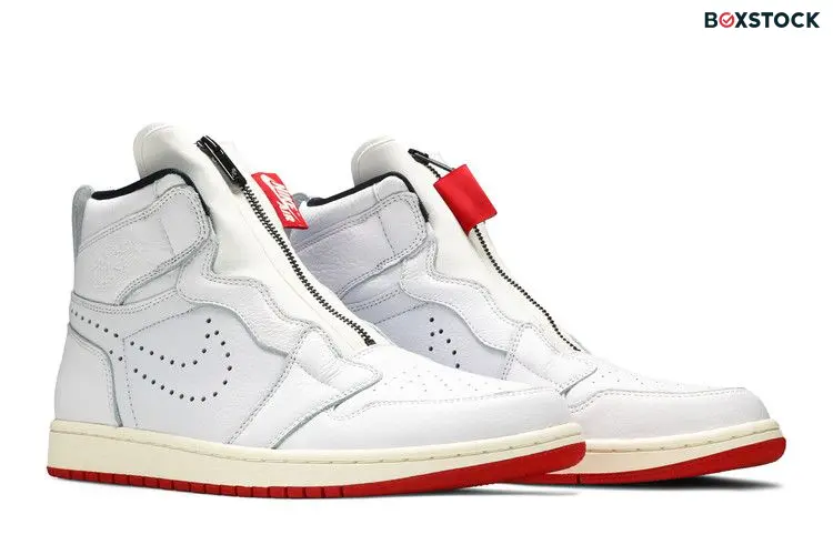 Jordan 1 Retro High Zip White University Red
