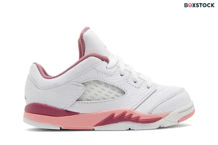 Jordan 5 Retro Low White Desert Berry Black Coral Chalk (TD)