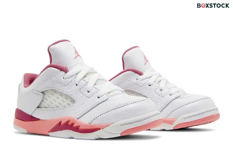 Jordan 5 Retro Low White Desert Berry Black Coral Chalk (TD)