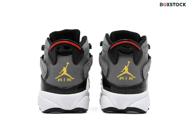 Jordan 6 Rings Smoke Grey Black Red Gold