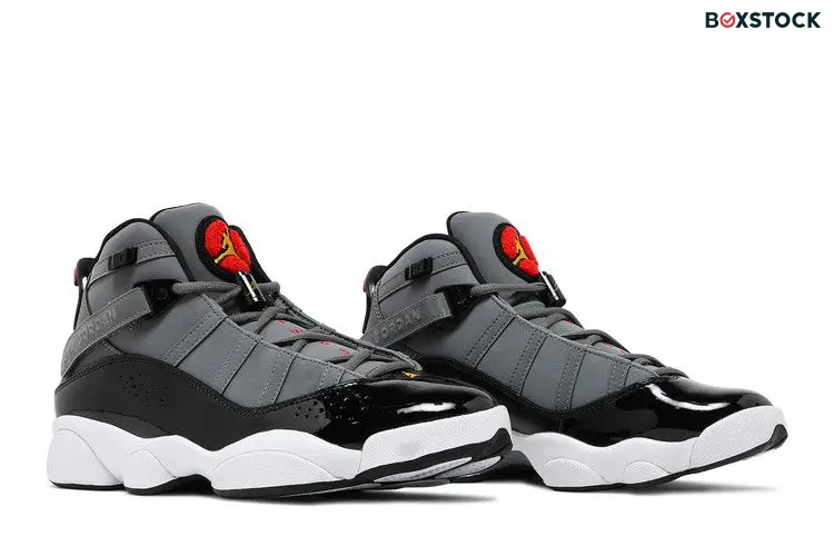 Jordan 6 Rings Smoke Grey Black Red Gold