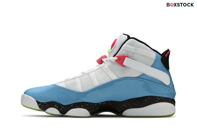Jordan 6 Rings White Light Blue Fury Cyber