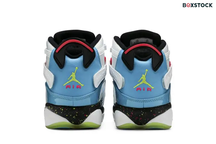 Jordan 6 Rings White Light Blue Fury Cyber
