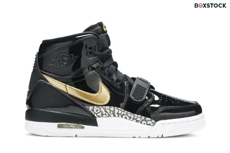 Jordan Legacy 312 Black Gold Patent (GS)