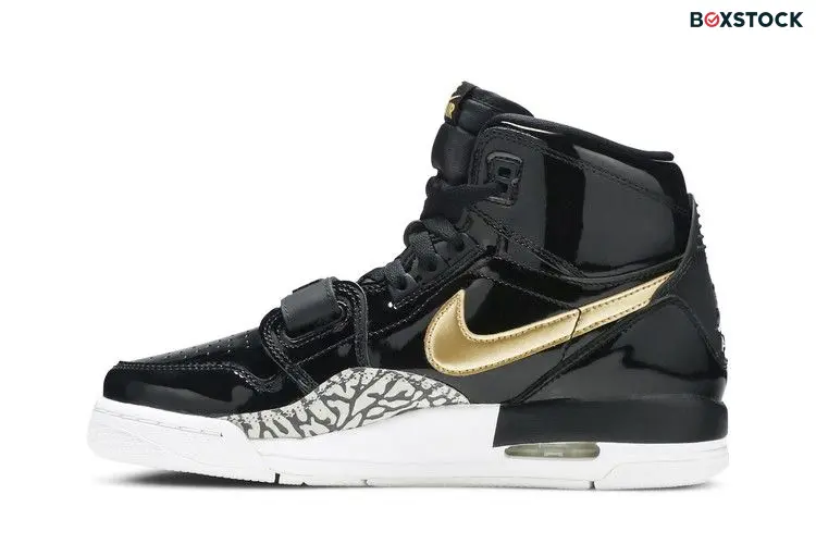 Jordan Legacy 312 Black Gold Patent (GS)