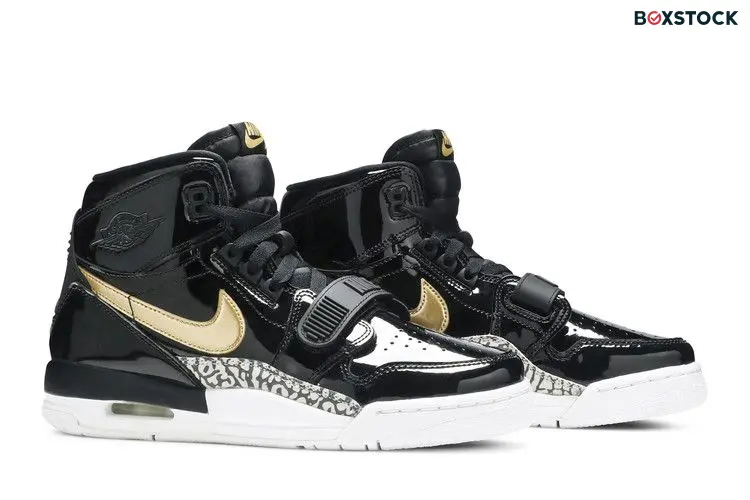 Jordan Legacy 312 Black Gold Patent (GS)