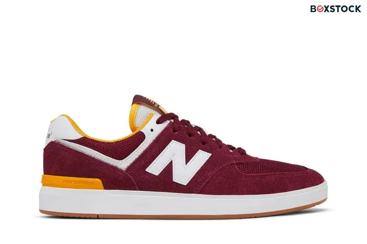 New Balance 574 Burgundy White