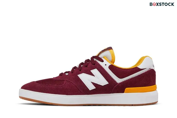 New Balance 574 Burgundy White
