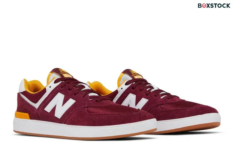 New Balance 574 Burgundy White