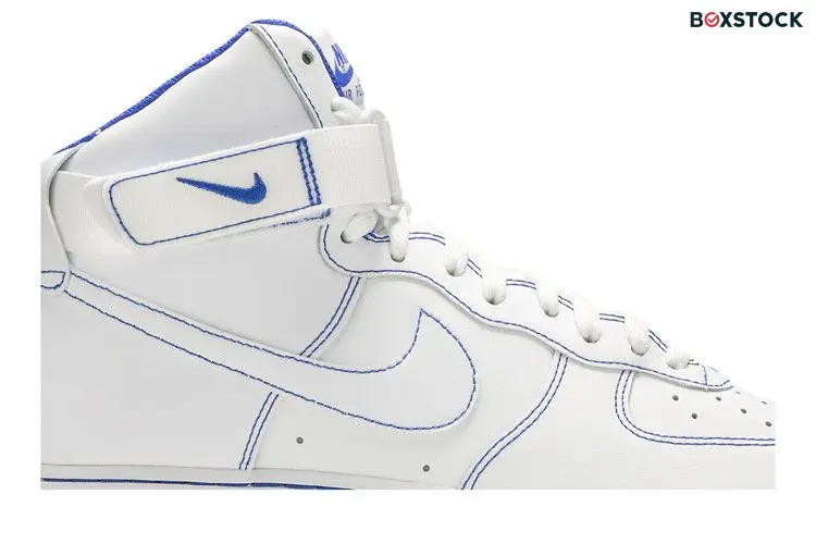 Nike Air Force 1 High White Royal Blue Contrast Stitch