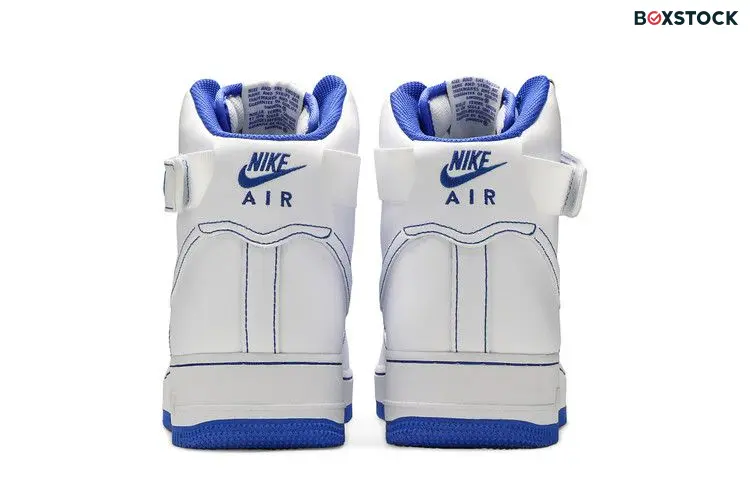 Nike Air Force 1 High White Royal Blue Contrast Stitch