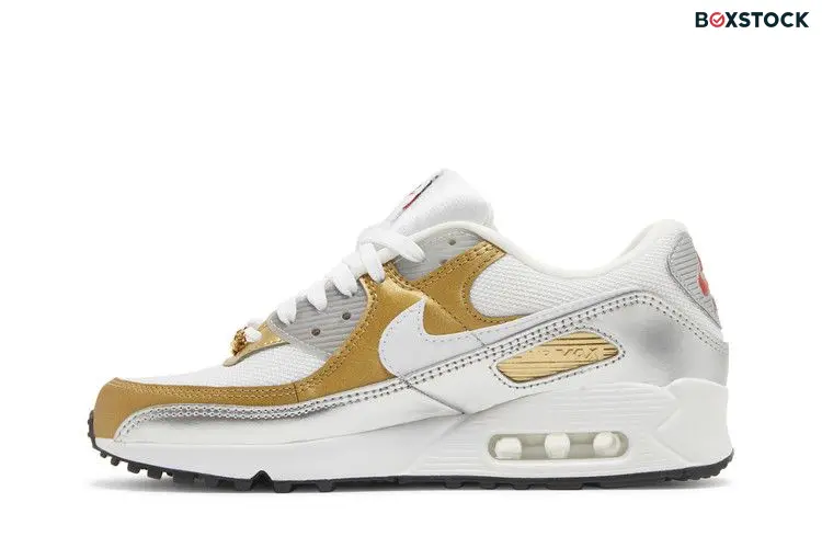 Nike Air Max 90 SE White Metallic Gold (Women's)