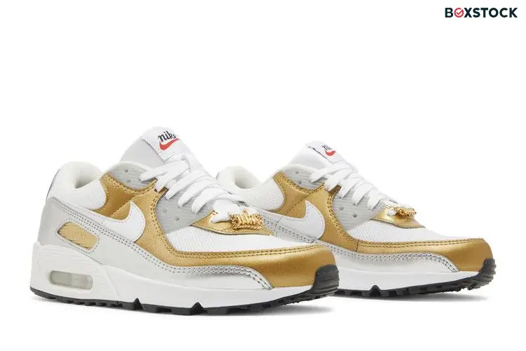 Nike Air Max 90 SE White Metallic Gold (Women's)