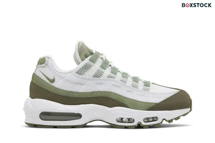 Nike Air Max 95 White Medium Olive Oil Green