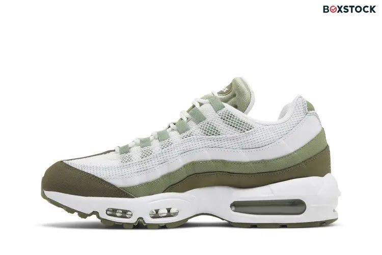 Nike Air Max 95 White Medium Olive Oil Green