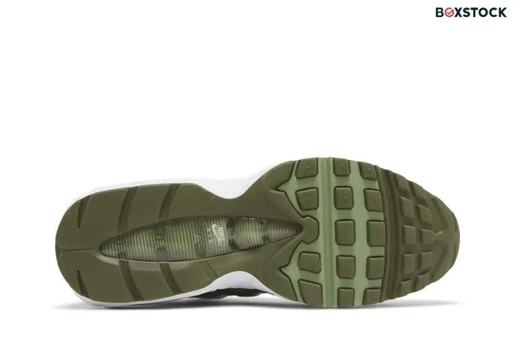 Nike Air Max 95 White Medium Olive Oil Green
