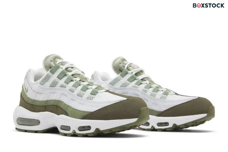 Nike Air Max 95 White Medium Olive Oil Green