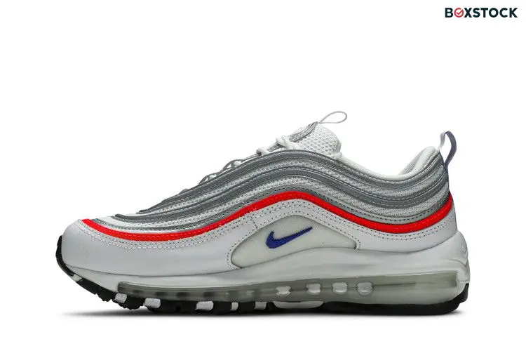 Nike Air Max 97 Metallic Silver Flash Crimson Racer Blue (Women's)
