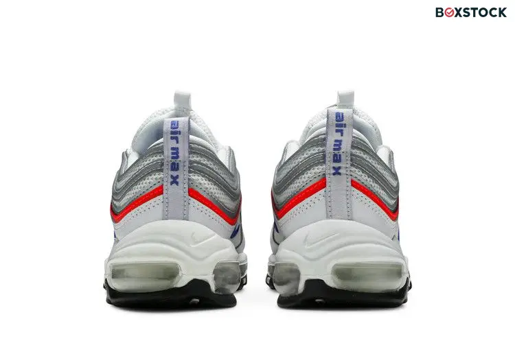 Nike Air Max 97 Metallic Silver Flash Crimson Racer Blue (Women's)