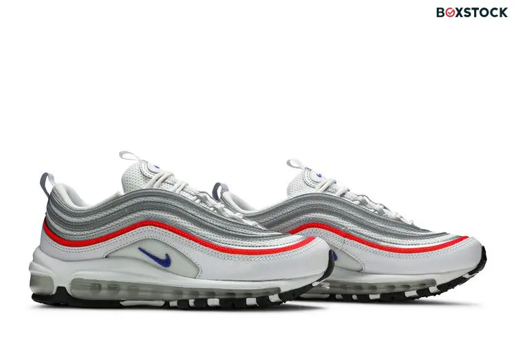 Nike Air Max 97 Metallic Silver Flash Crimson Racer Blue (Women's)