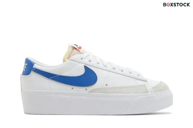 Nike Blazer Low Platform White Summit White Team Orange Game Royal (Women's)