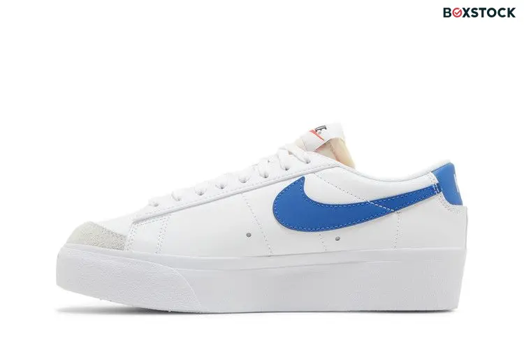 Nike Blazer Low Platform White Summit White Team Orange Game Royal (Women's)