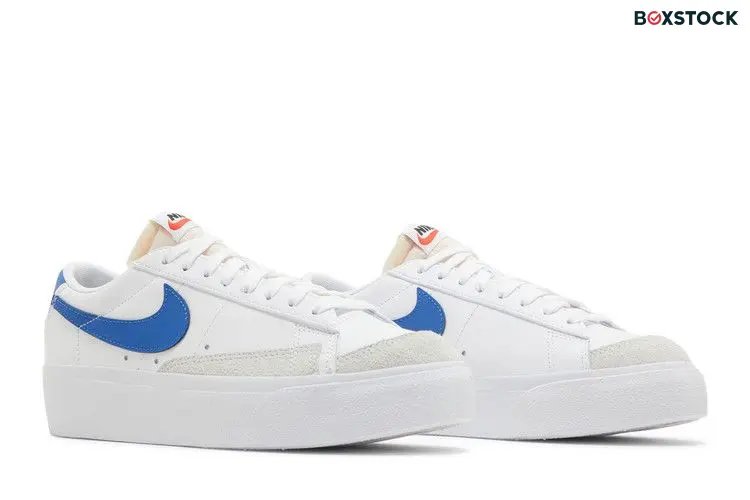 Nike Blazer Low Platform White Summit White Team Orange Game Royal (Women's)