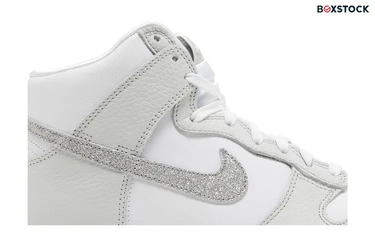 Nike Dunk High Silver Glitter Swoosh (Women's)