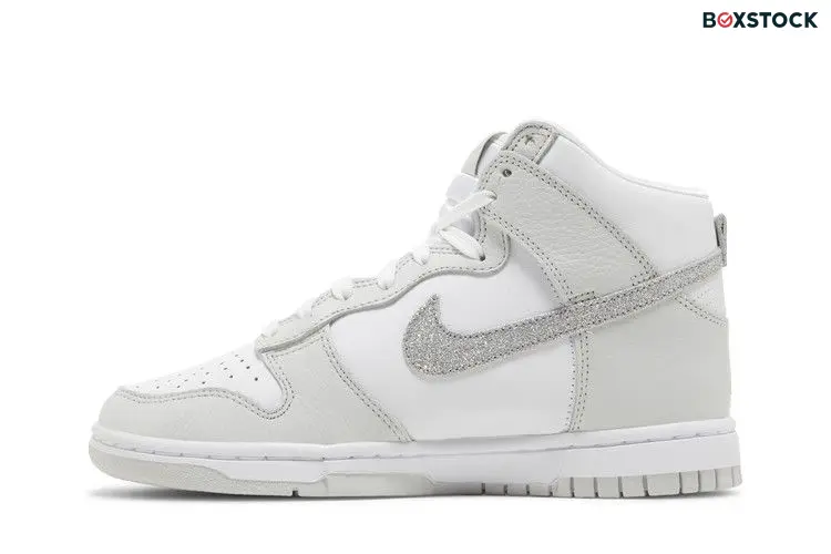 Nike Dunk High Silver Glitter Swoosh (Women's)