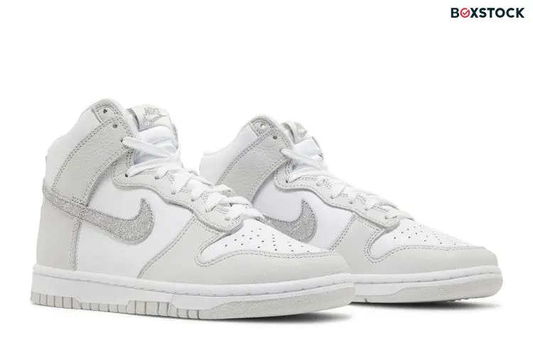 Nike Dunk High Silver Glitter Swoosh (Women's)